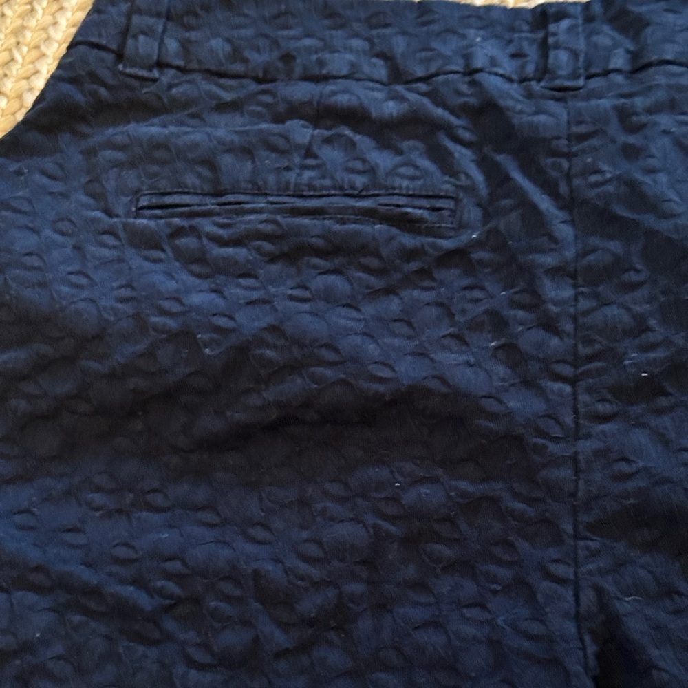 Crown & Ivy Dark Blue Scalloped High Waist Shorts - Picture 5 of 7